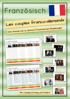 Vorschau - Arbeitsblätter - Les couples franco-allemands - Recherche sur les relations franco-allemandes - Deckblatt