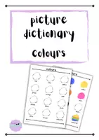 Vorschau - Arbeitsblätter - Picture Dictionary colours Englisch Grundschule - Deckblatt