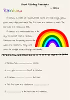 Aperçu - Feuilles d'exercices - Grade 1 Simple Short Reading Passages + tasks - Rainbow / Compréhension écrite de 1re année - Arc-en-ciel - Page de couverture