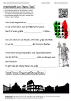 Vorschau - Arbeitsblätter - Lernposter + Arbeitsblatt "Rom" + Onlineübung & MP3 + Infografik - Seite 1