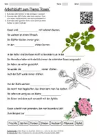 Vorschau - Arbeitsblätter - Arbeitsblatt "Rosen" + Onlineübung & MP3 + Infografik - Deckblatt