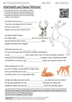 Vorschau - Arbeitsblätter - Arbeitsblatt "Rothirsch" + Onlineübung & MP3 + Mindmap + Infografik - Deckblatt