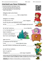 Vorschau - Arbeitsblätter - Lernposter + Arbeitsblatt "Rotkäppchen" + Onlineübung & MP3 + Mindmap + Infografik - Seite 1