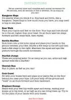 Aperçu - Feuilles d'exercices - 10-Minute Family Fun Cardio Exercise Workout / 10-minütiges spaßiges Cardio-Training für Kinder - Page 1