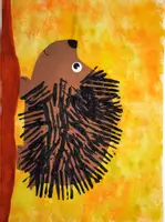 Vorschau - Arbeitsblätter - Kunst im Herbst: Stachelige Igel (Gabeldruck + Schwammtechnik) - Seite 2