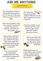 Aperçu - Jeux - Ask me anything about Transportation / Activités d'expression orale - Cartes de conversation sur le transport - Page 1