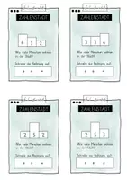 Vorschau - Stationenlernen - Rechenkartei Zahlenraum bis 10 - Freiarbeit - verliebte Zahlen - Steckwürfel - Sumblox - Seite 1