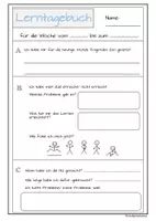 Vorschau - Anderer Materialtyp - Lerntagebuch - Deckblatt