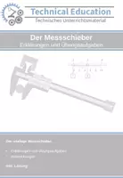 Vorschau - Arbeitsblätter - Der Messschieber - Erklärungen und Übungsaufgaben - Deckblatt