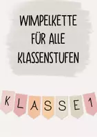 Vorschau - Poster - Wimpel für alle Klassenstufen (Klasse 1,2,3,4 und a,b,c) - Deckblatt