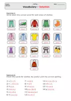 Vorschau - Arbeitsblätter - Clothes - Vocabulary - Worksheet (bunt(sw) - Seite 2