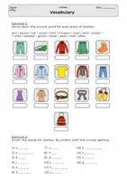Vorschau - Arbeitsblätter - Clothes - Vocabulary - Worksheet (bunt(sw) - Seite 3