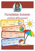 Vorschau - Arbeitsblätter - Purzelsätze Sommer - vierfach differenziert - Deckblatt