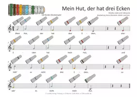 Vorschau - Audio-Dateien - Kinderlied für Glockenspiele - Mein Hut, der hat drei Ecken - Seite 2