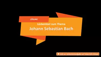 Vorschau - Arbeitsblätter - Johann Sebastian Bach (Arbeitsblatt und Lösung zum Lückentext von unterricht.schule) + Mindmap + Infografik - Deckblatt