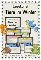 Vorschau - Bildkarten - Tiere im Winter - Lesekartei - Deckblatt