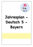 Vorschau - Lehrpläne/Lehrermaterial - Stoffverteilungsplan / Jahresplan - MS Deutsch 5 - Bayern - Deckblatt