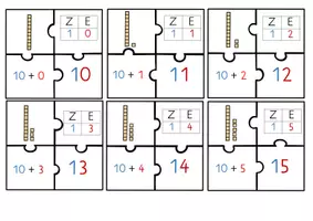 Vorschau - Fördermaterial/Inklusion - Puzzles Zahldarstellung ZR 20 - Seite 1