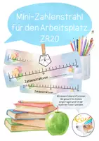 Vorschau - Bildkarten - Mini-Zahlenstrahl Zahlenraum 20 - Deckblatt
