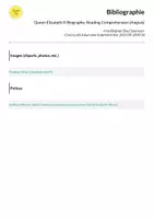Aperçu - Feuilles d'exercices - Queen Elizabeth II Biography; Reading Comprehension (Anglais) - Page 1