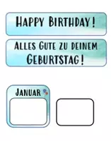 Vorschau - Mal- und Bastelvorlagen - Geburtstagskalender Variante 4 - Deckblatt