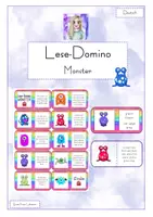 Vorschau - Spiele - Lese-Domino - Monster - differenziert - Deckblatt