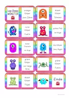Vorschau - Spiele - Lese-Domino - Monster - differenziert - Seite 2