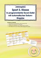 Vorschau - Lehrpläne/Lehrermaterial - Materialpaket: Jahrespläne Sport 3+4 Klasse - Deckblatt