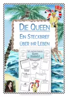 Vorschau - Arbeitsblätter - Queen Elizabeth die Zweite (ein Steckbrief): wir recherchieren über ihr Leben - Deckblatt
