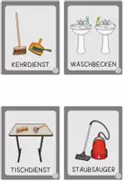 Vorschau - Präsentationen/Tafelbilder - Diensteschilder für den Kunst- und Werkunterricht: Ämtliplan - Seite 1