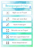 Vorschau - Aufgabenkarten - Freebie - Spiel - Bewegungswürfeln - Seite 2