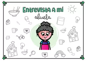 Vista previa - Hojas de trabajo - ENTREVISTA ABUELA: Comprensión oral y escrita - Portada