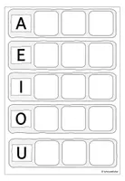 Vorschau - Mal- und Bastelvorlagen - Klettmappe, Anlaut, A, E, I, O, U, Freiarbeit, Vokale - Seite 3
