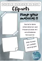 Vorschau - selbst erstellte Cliparts/Grafiken - Cliparts Notizzettel - Deckblatt