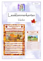 Vorschau - Fördermaterial/Inklusion - Leseklammerkarten - Herbst - Deckblatt