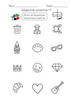 Vorschau - Arbeitsblätter - Symmetrieachsen einzeichnen/Spiegelbilder erzeugen (9 AB) - Deckblatt