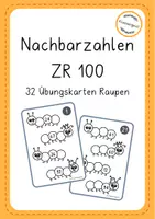 Vorschau - Aufgabenkarten - Nachbarzahlen ZR100 - Deckblatt