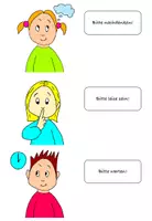 Vorschau - Arbeitsblätter - Klassenregeln - Bild- und Wortkarten und eine Vorlage für ein Leporello - Seite 1