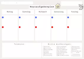 Vorschau - Anderer Materialtyp - Hausaufgabenplan - Waschbärklasse - Seite 3