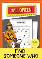 Aperçu - Affichage - Halloween: Find someone who... (Anglais) - Page de couverture