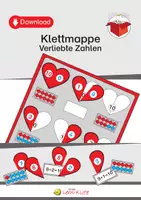 Vorschau - Fördermaterial/Inklusion - Klettmappe: Verliebte Zahlen - Deckblatt