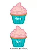 Vista previa - Decoración del aula - CUPCAKES de CUMPLEAÑOS – DECORACIÓN para CLASE - página 3
