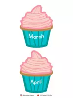 Vista previa - Decoración del aula - CUPCAKES BIRTHDAY DISPLAY – CLASSROOM DECORATION - página 3