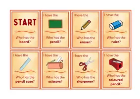 Vorschau - Spiele - 6er Paket _ I have Who has? hobbies, colours & numbers, schoolthings, opposites, fruits & vegetables, animals - Seite 3