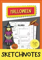 Aperçu - Matériel pour travaux manuels / dessin - Halloween in sketchnotes (Anglais) - Page de couverture