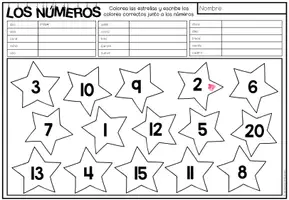 Vista previa - Hojas de trabajo - LOS NÚMEROS - Lee y colorea (2 niveles de diferenciación) - página 2