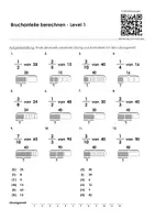 Vorschau - Arbeitsblätter - Bruchanteile berechnen (Arbeitsblatt mit Lösungswort) - Seite 3