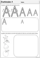 Vorschau - Arbeitsblätter - Buchstabe A Arbeitsblätter | Einführung Druckschrift Klasse 1 - Seite 3