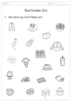 Vorschau - Arbeitsblätter - Buchstabe O/o: Akustische Differenzierung - Buchstabeneinführung - Lauteinführung - Laute hören - Seite 2