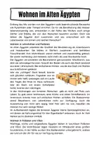 Vorschau - Arbeitsblätter - Wohnen im Alten Ägypten - Seite 1